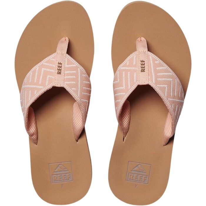 2024 Reef Frauen Frhling Gewebte Flip Flop Sandalen CI6717 - Peach Parfait